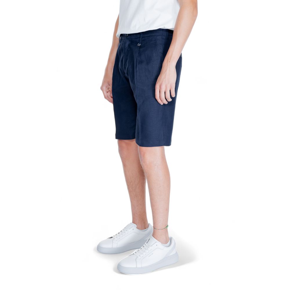 Antony Morato Blaue Leinen-Bermuda-Shorts