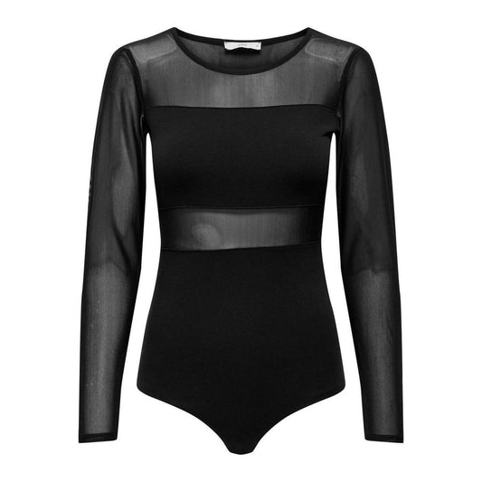 Only Schwarzer Baumwoll-Bodysuit
