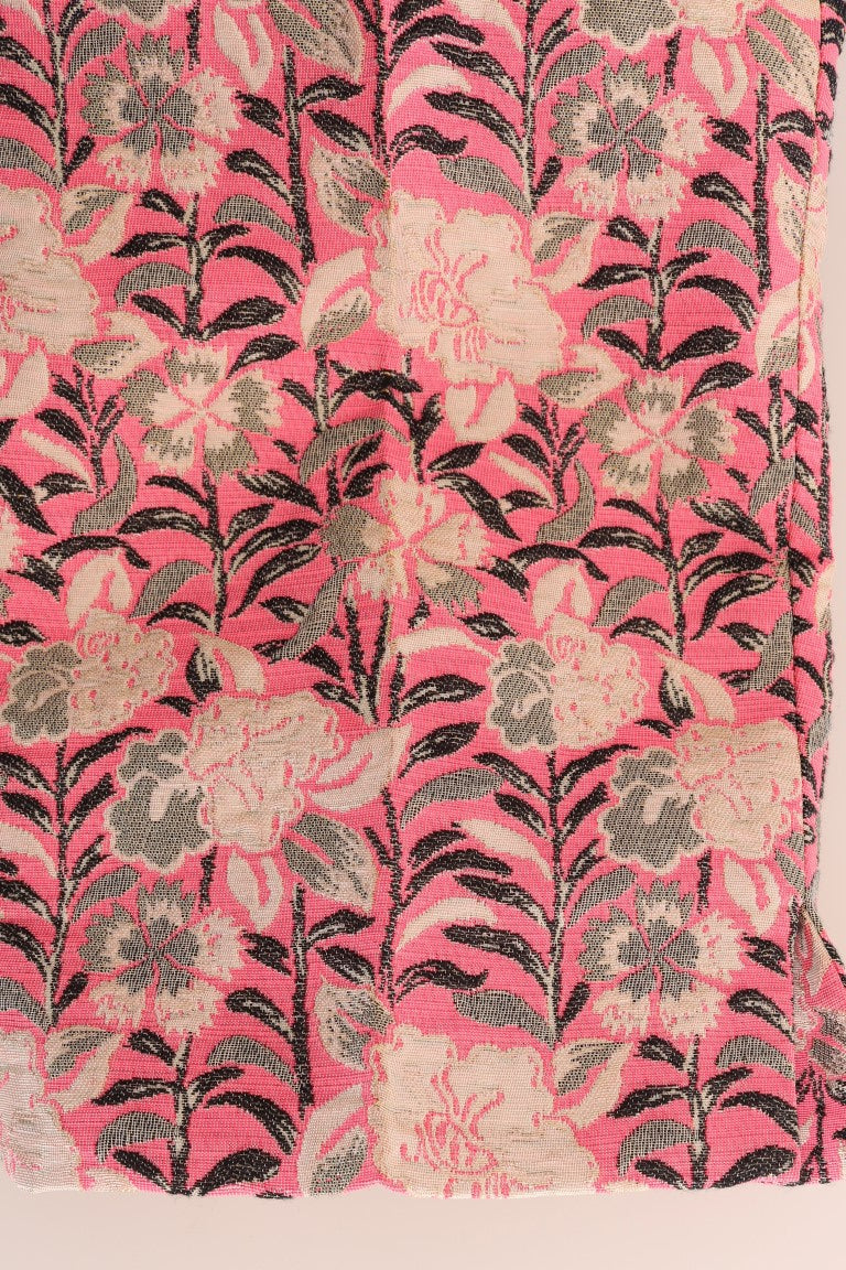 Dolce & Gabbana Rosa geblümte Brokat-Caprihose