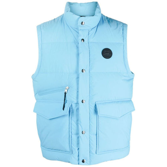 Woolrich Hellblaue Polyester Herrenweste