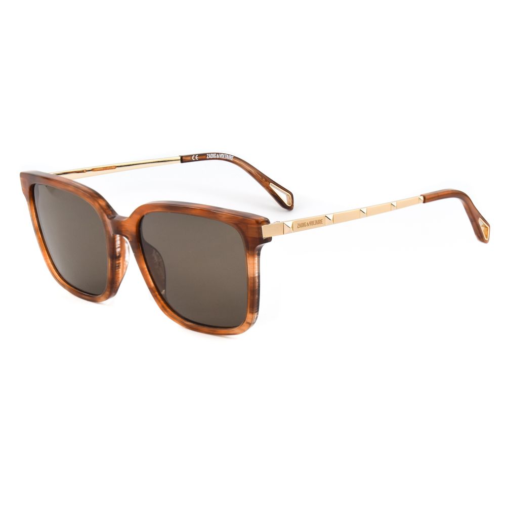 Zadig & Voltaire Braune Acetat-Sonnenbrille