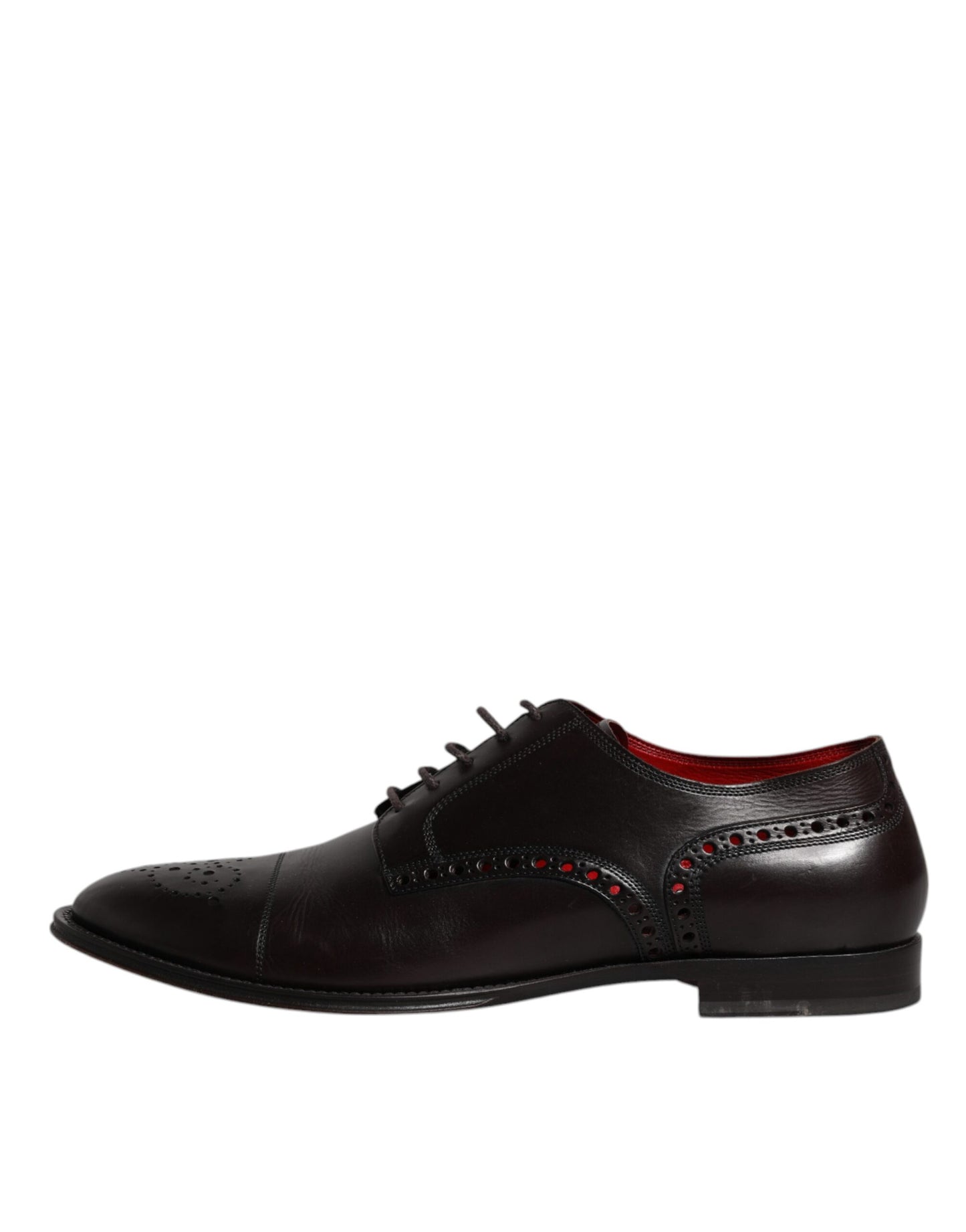 Dolce & Gabbana Schwarzes Kalbsleder Derby Herren Anzugschuhe