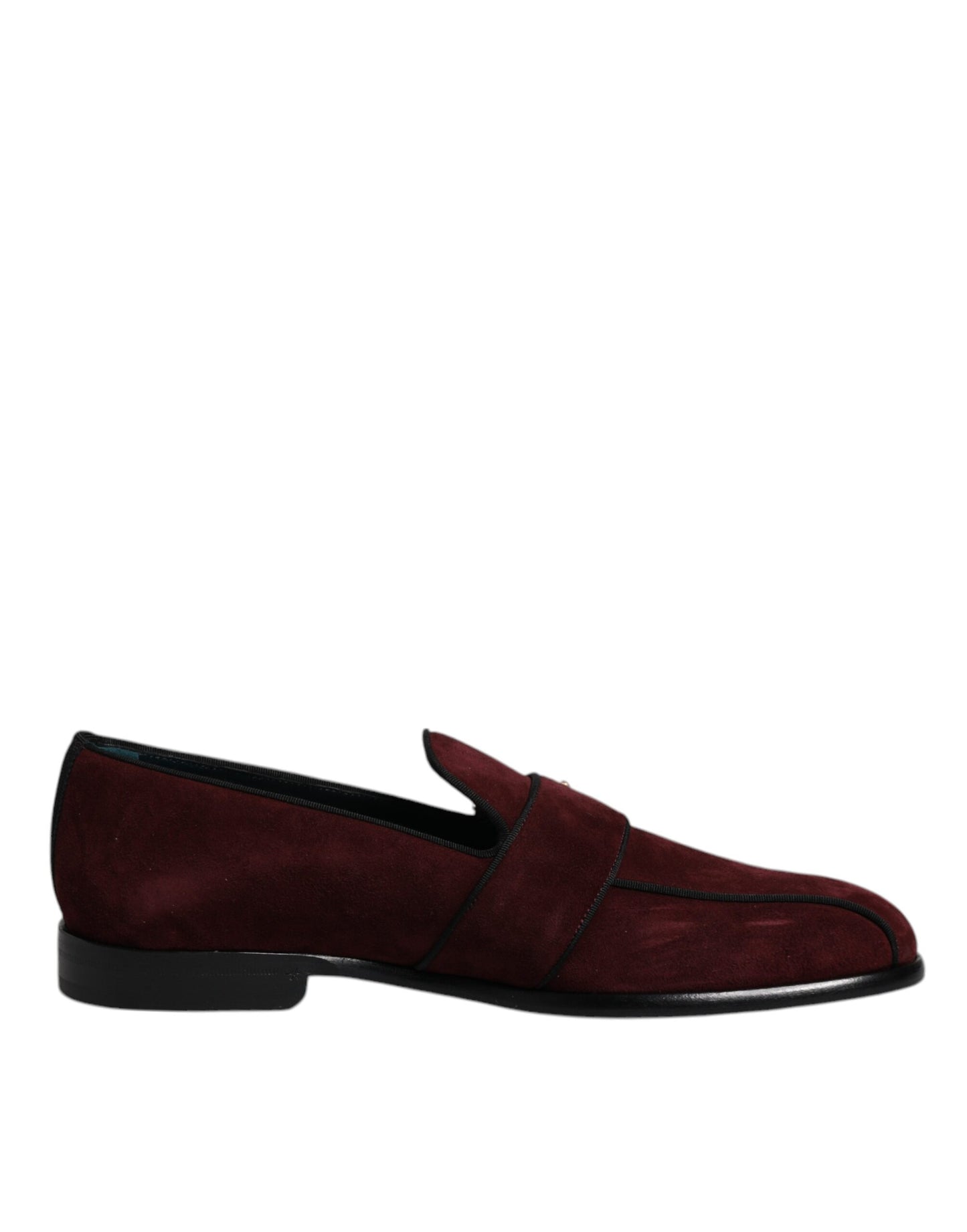 Dolce & Gabbana Bordeaux Wildleder Loafers Formal Männer Kleid Schuhe