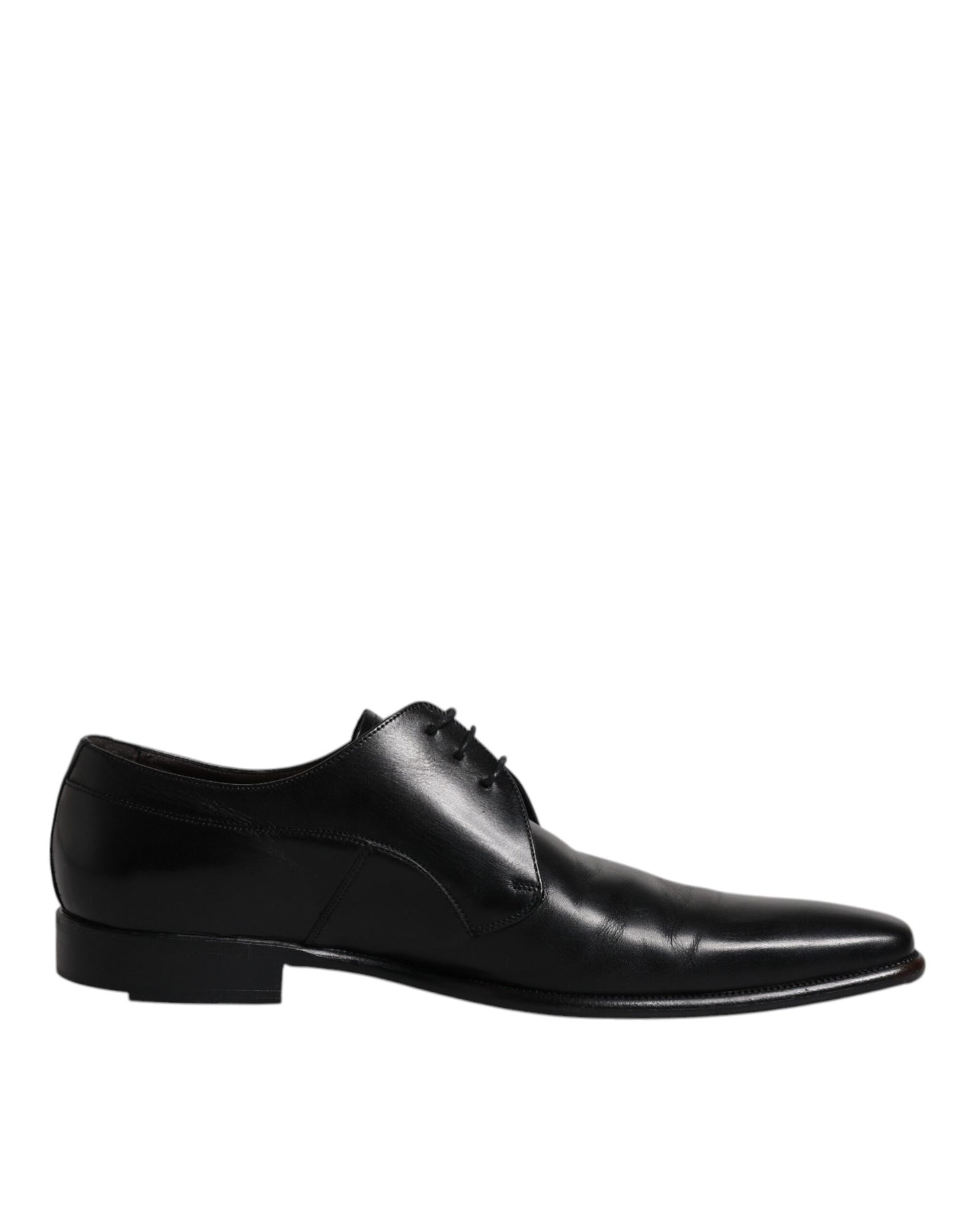Dolce & Gabbana Schwarzes Leder Derby Männer Formelle Anzugschuhe