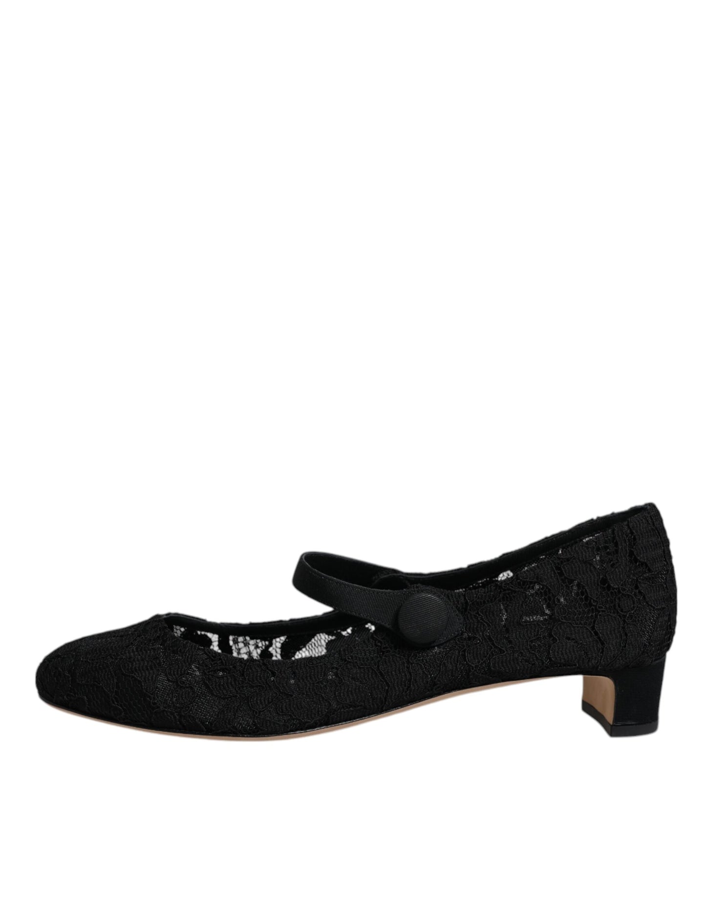 Dolce & Gabbana Schwarz Mary Jane Taormina Spitze Pumps Schuhe