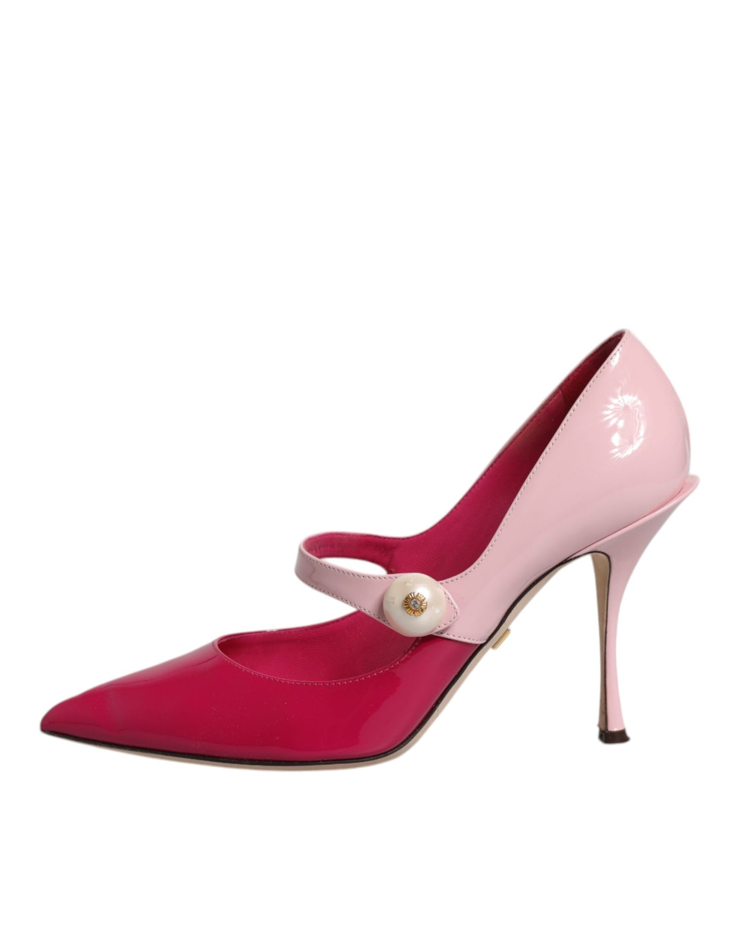 Dolce & Gabbana Zweifarbig Rosa Leder Mary Jane Heels Pumps Schuhe