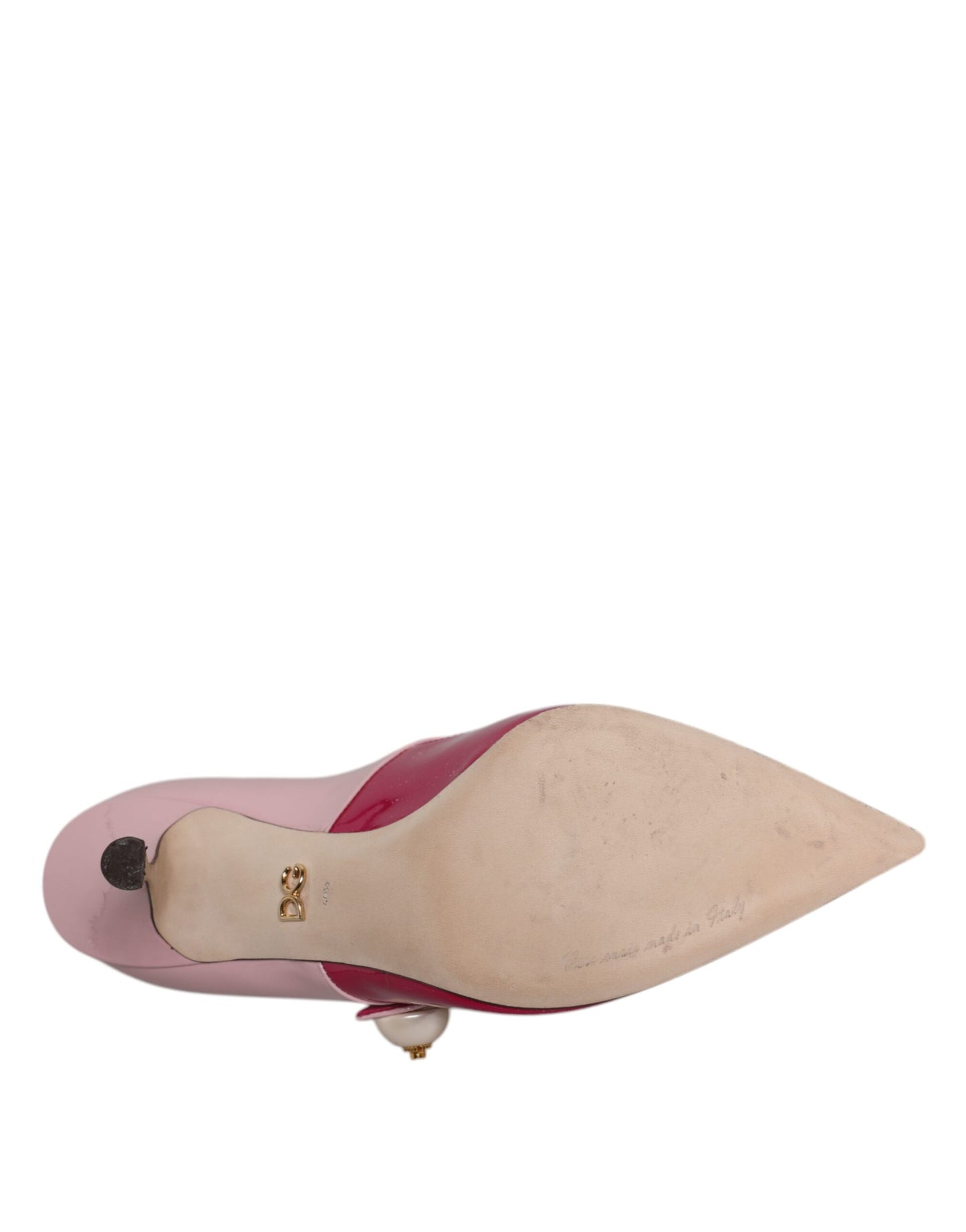 Dolce & Gabbana Zweifarbig Rosa Leder Mary Jane Heels Pumps Schuhe