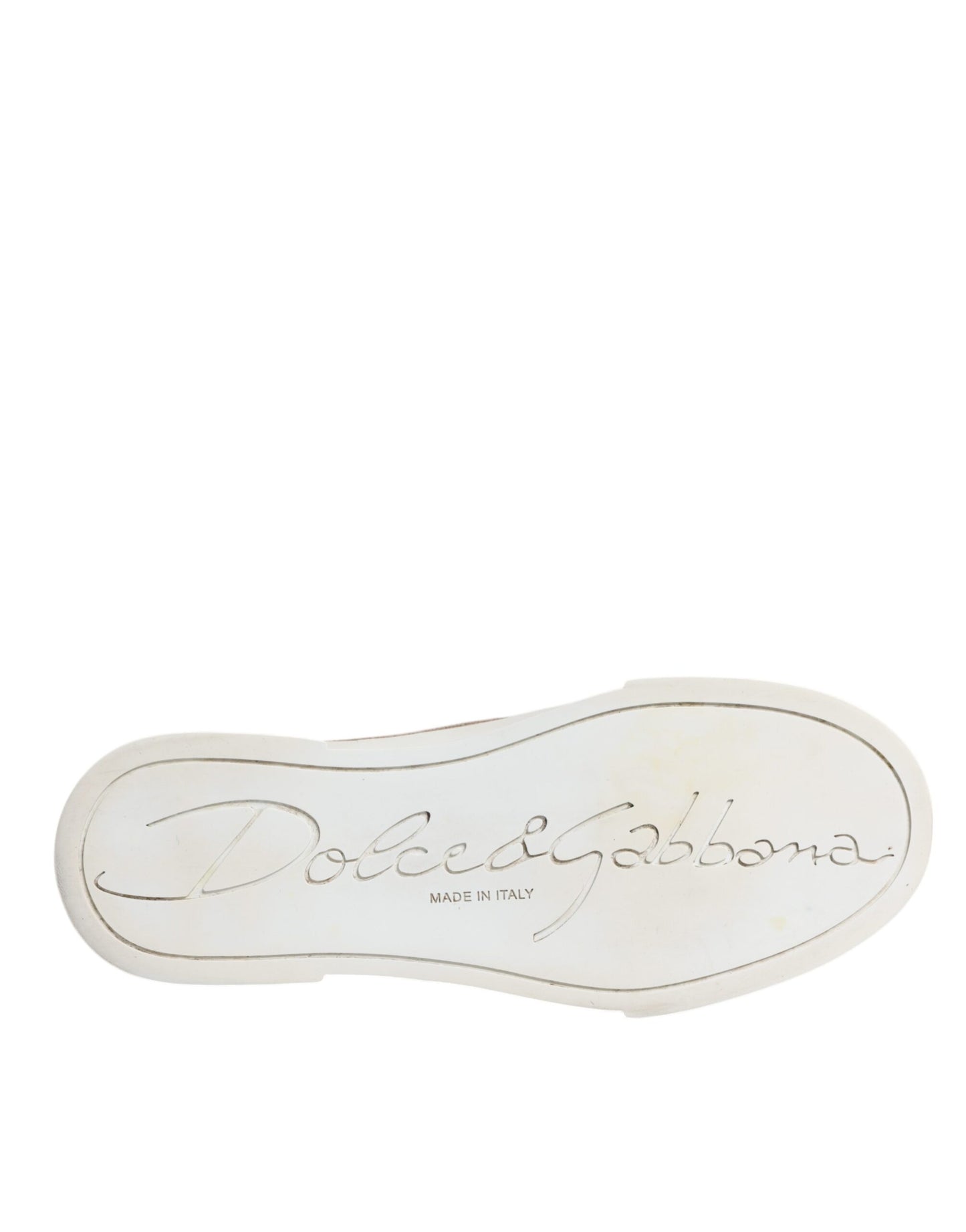 Dolce & Gabbana Gold Weiß Logo Low Top Turnschuhe Schuhe