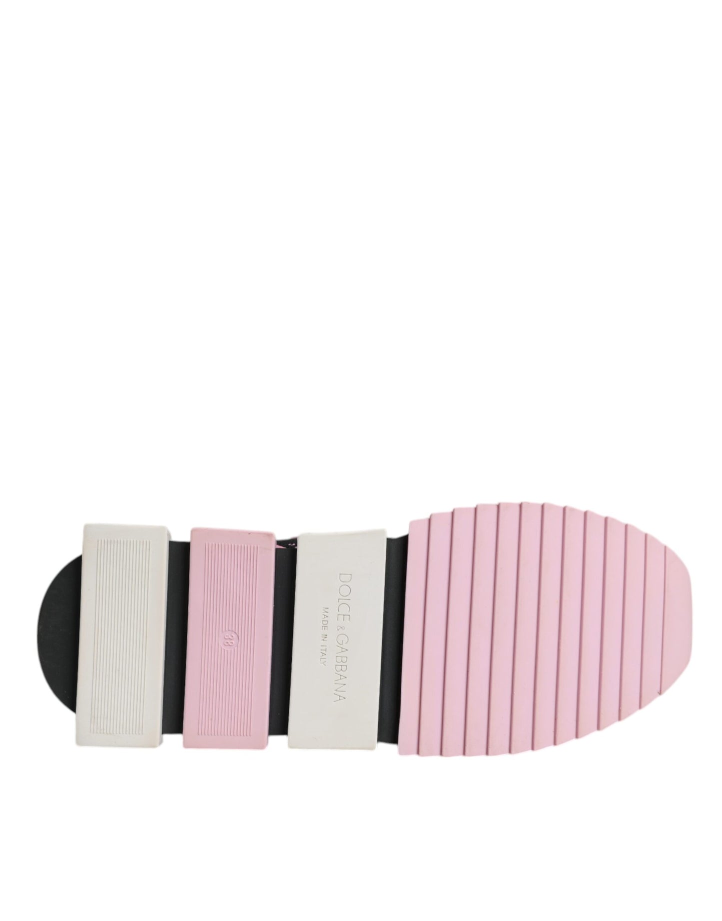 Dolce & Gabbana Schwarz Rosa SORRENTO Sport Stretch Turnschuhe Schuhe