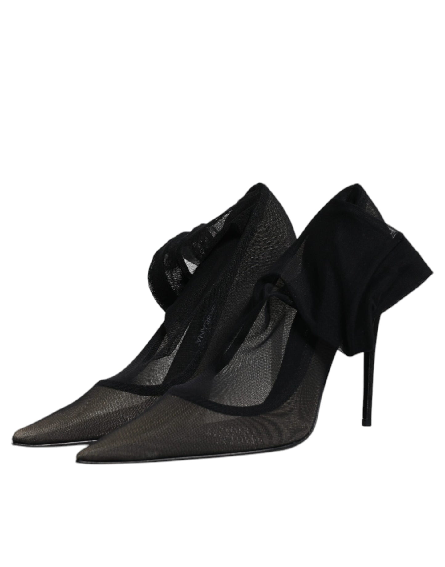 Dolce & Gabbana Schwarz Viskose Mesh Socke Stil Stiefel Schuhe