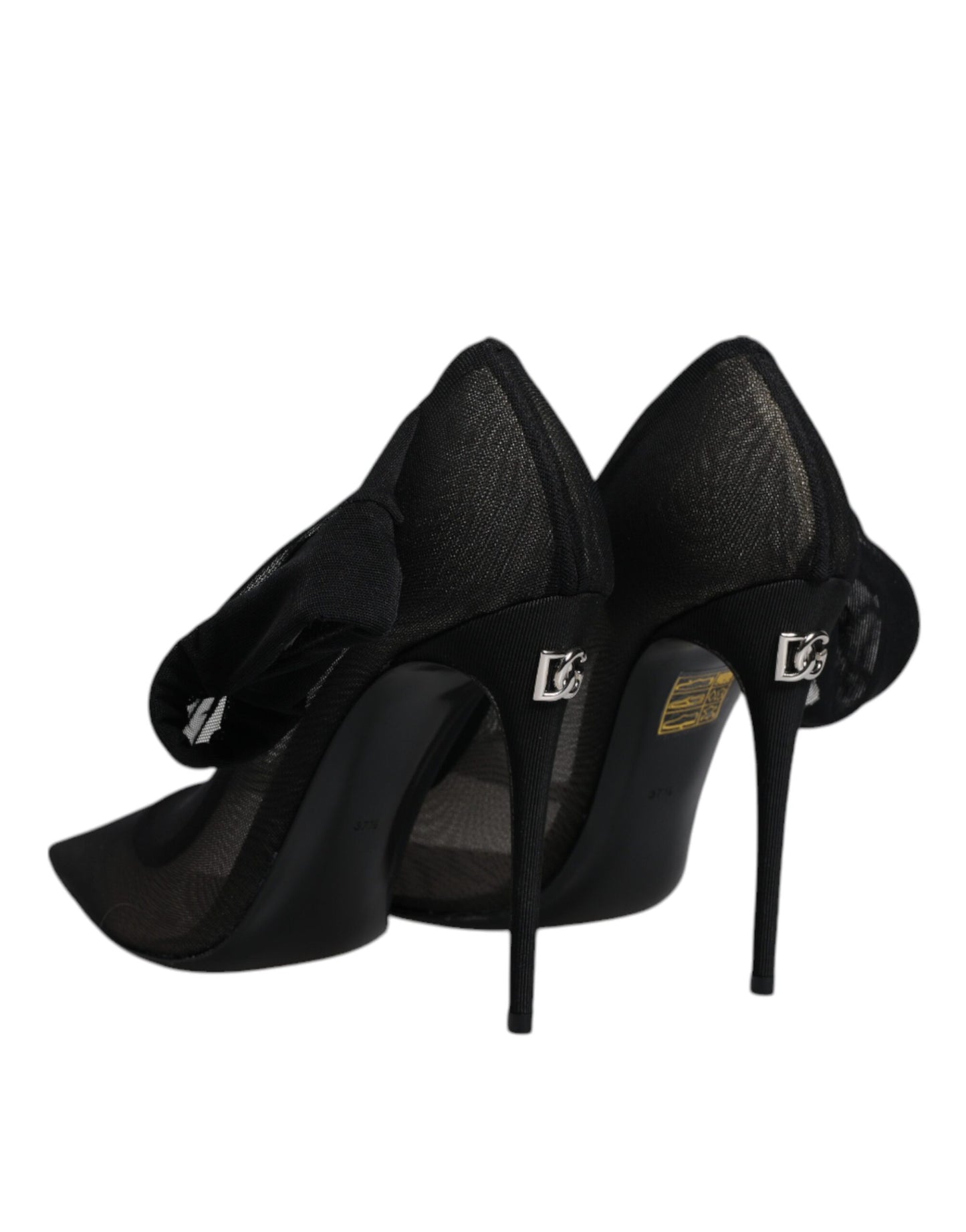 Dolce & Gabbana Schwarz Viskose Mesh Socke Stil Stiefel Schuhe