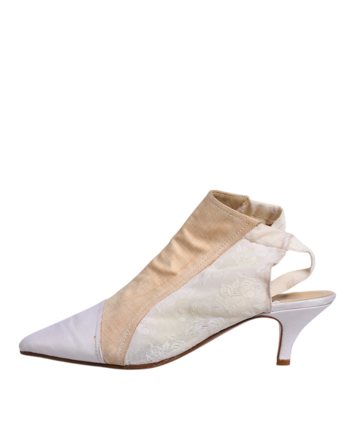 Dolce & Gabbana Multicolor Patchwork Heels Slingback Schuhe