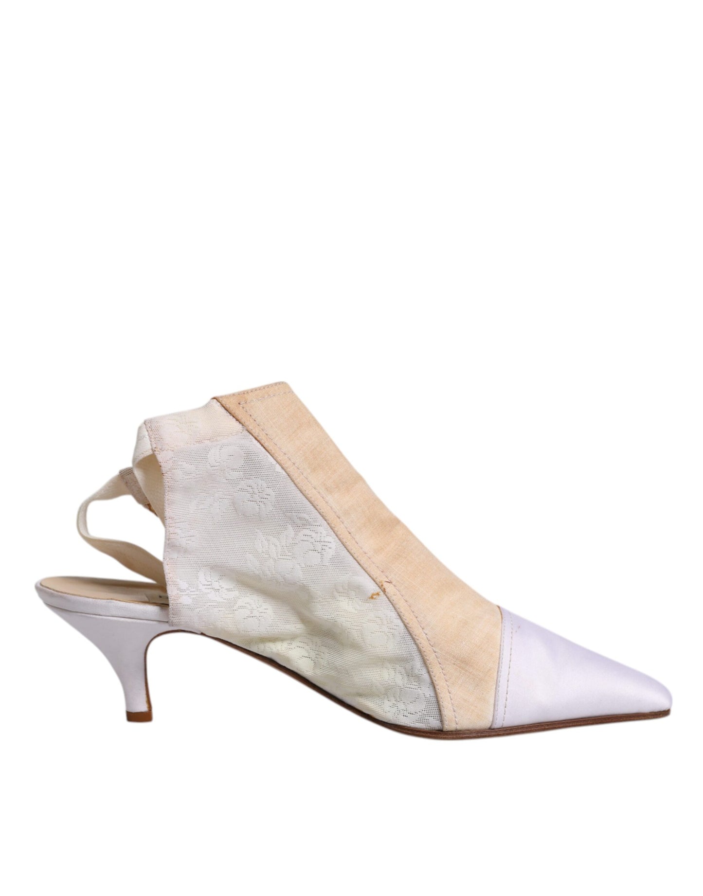 Dolce & Gabbana Multicolor Patchwork Heels Slingback Schuhe