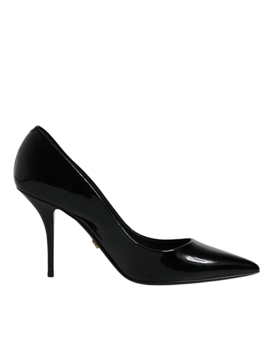 Dolce & Gabbana Schwarze Lackleder High Heels Pumps Schuhe