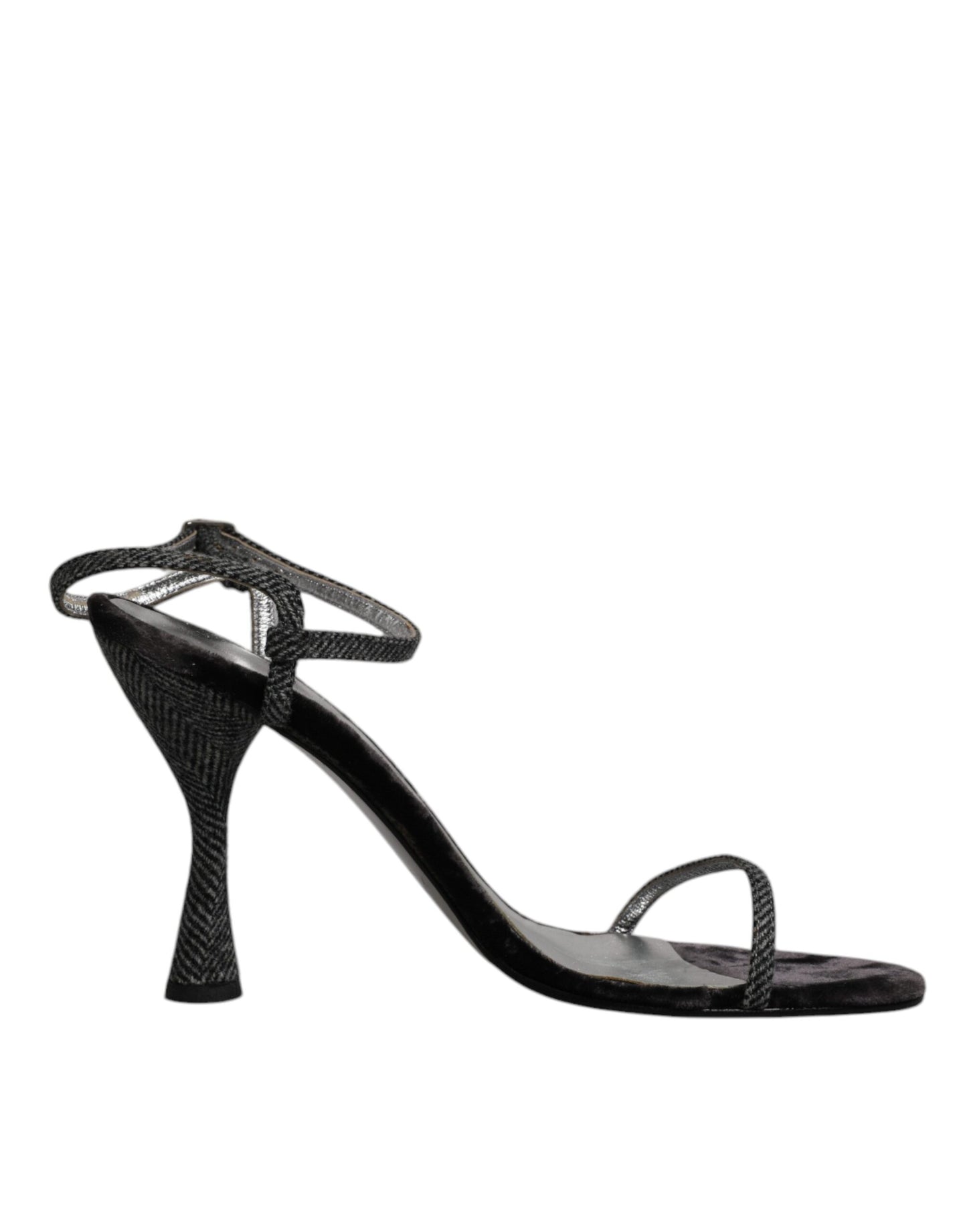 Dolce & Gabbana Schwarzer Knöchelriemen High Heels Sandalen Schuhe