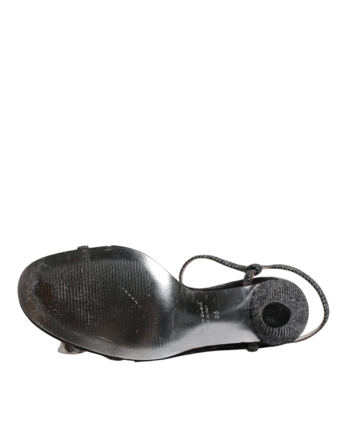 Dolce & Gabbana Schwarzer Knöchelriemen High Heels Sandalen Schuhe