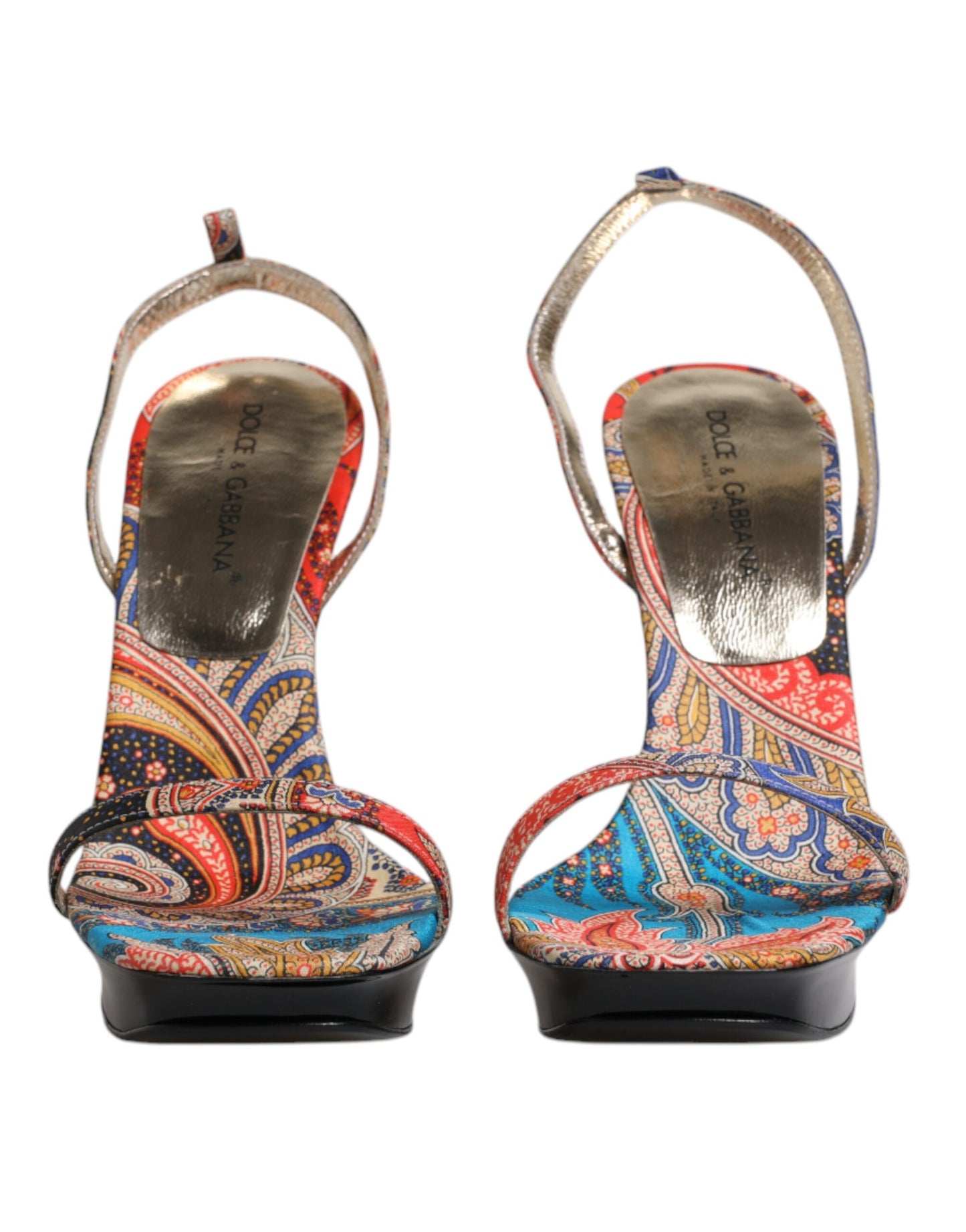 Dolce & Gabbana Multicolor Floral High Heels Sandalen Schuhe