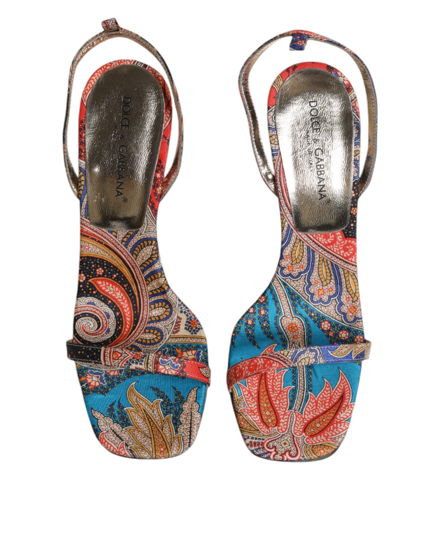 Dolce & Gabbana Multicolor Floral High Heels Sandalen Schuhe