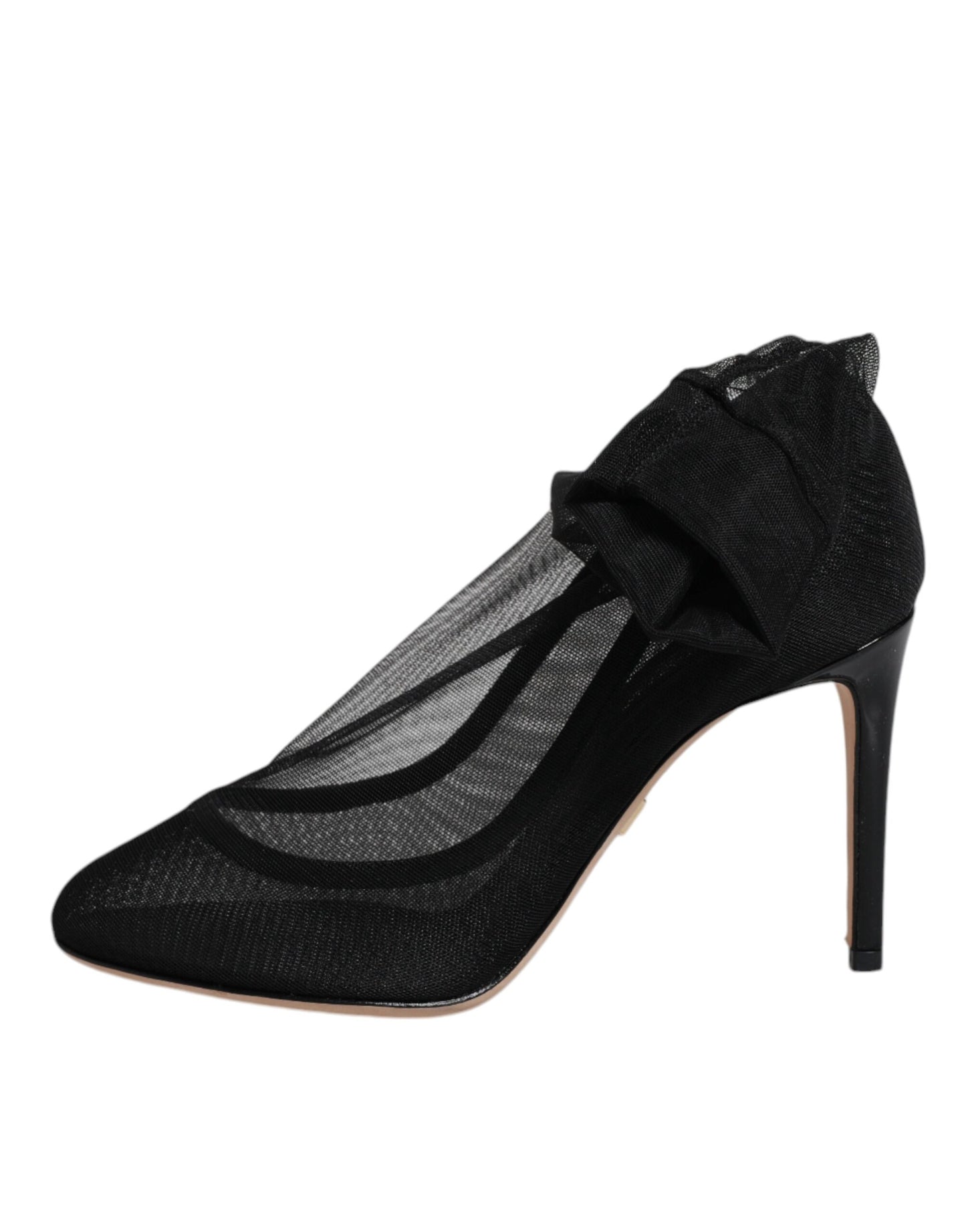 Dolce & Gabbana Schwarz Nylon Mesh Socke Stil Stiefel Schuhe