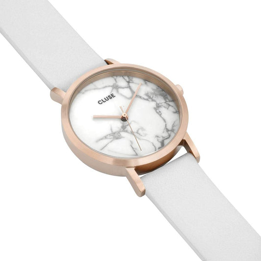 Cluse Weiße Lederuhr