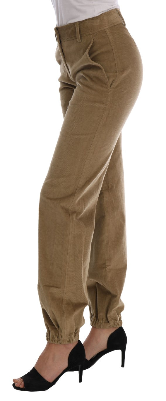 Ermanno Scervino Beige Baumwoll-Corduroys-Hose