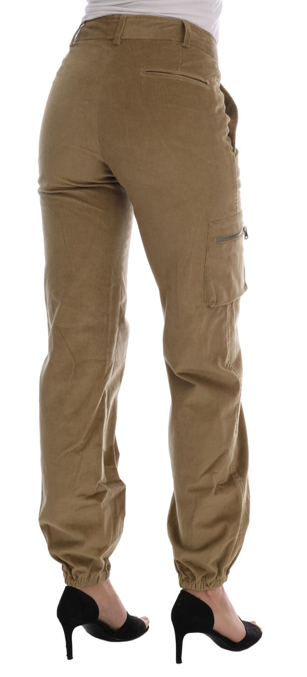 Ermanno Scervino Beige Baumwoll-Corduroys-Hose
