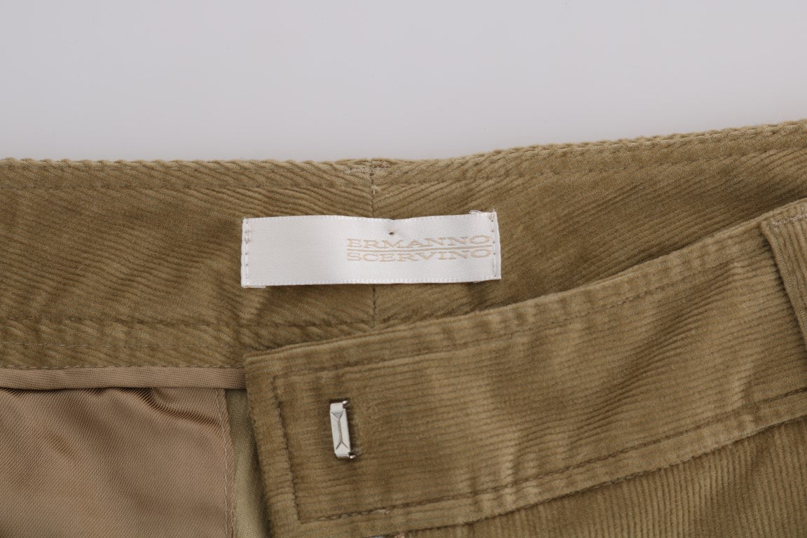 Ermanno Scervino Beige Baumwoll-Corduroys-Hose