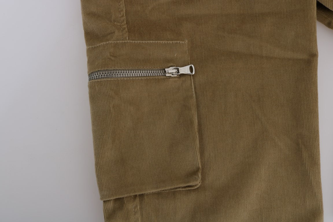 Ermanno Scervino Beige Baumwoll-Corduroys-Hose