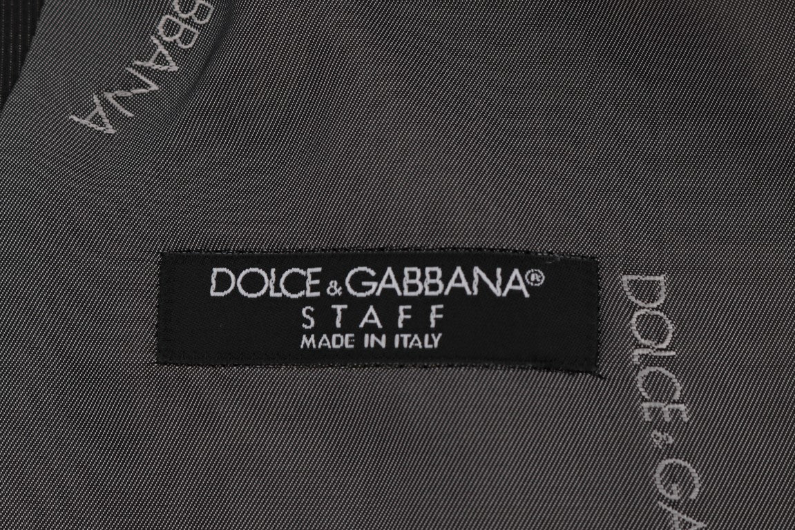 Dolce & Gabbana Graue STAFF Baumwollseidenweste
