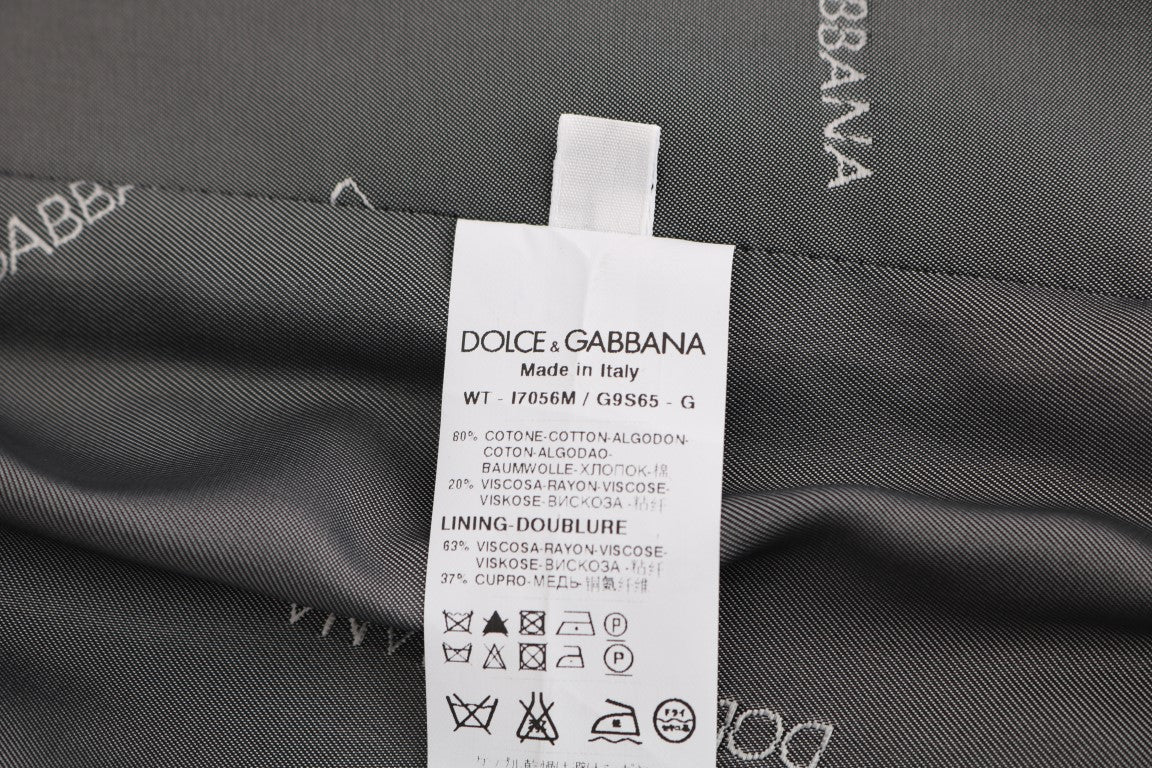 Dolce & Gabbana Graue STAFF Baumwollseidenweste