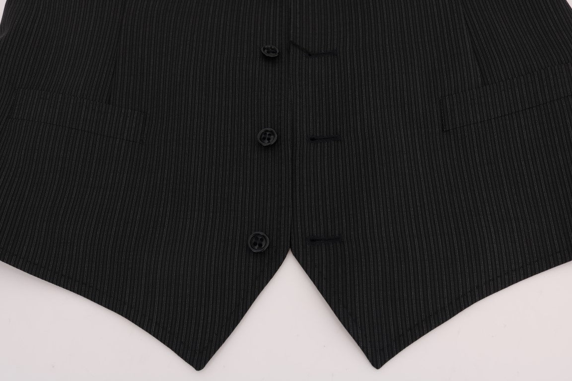 Dolce & Gabbana Graue Stretchweste aus Wolle