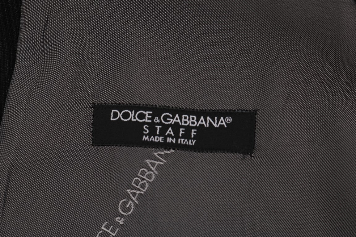 Dolce & Gabbana Schwarze STAFF Baumwollseidenweste