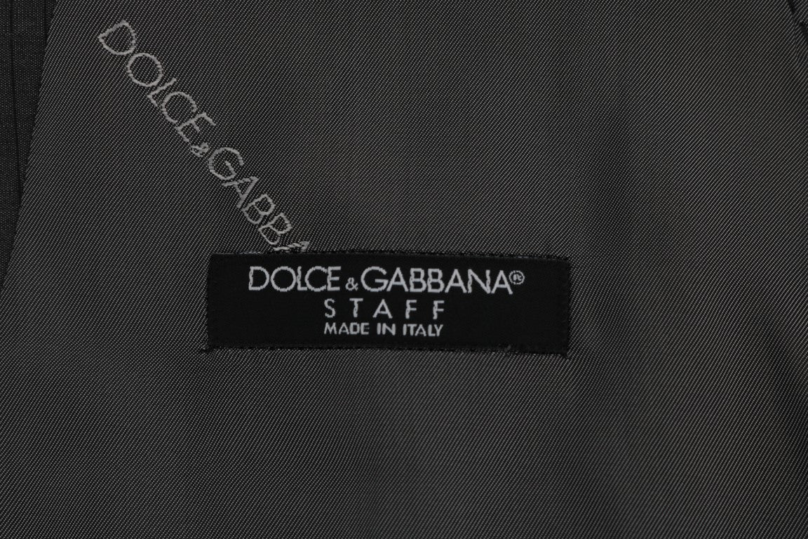 Dolce & Gabbana Graue STAFF Baumwollseidenweste