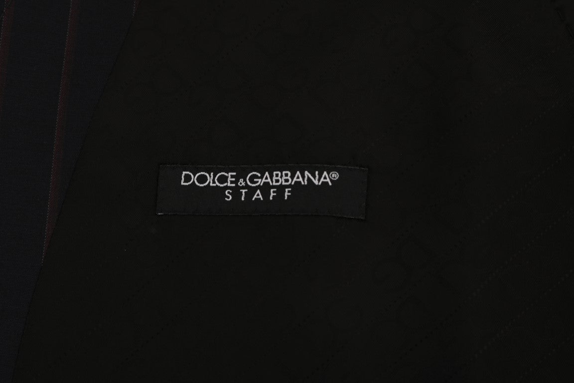 Dolce & Gabbana Blaue Woll-Stretch-Weste
