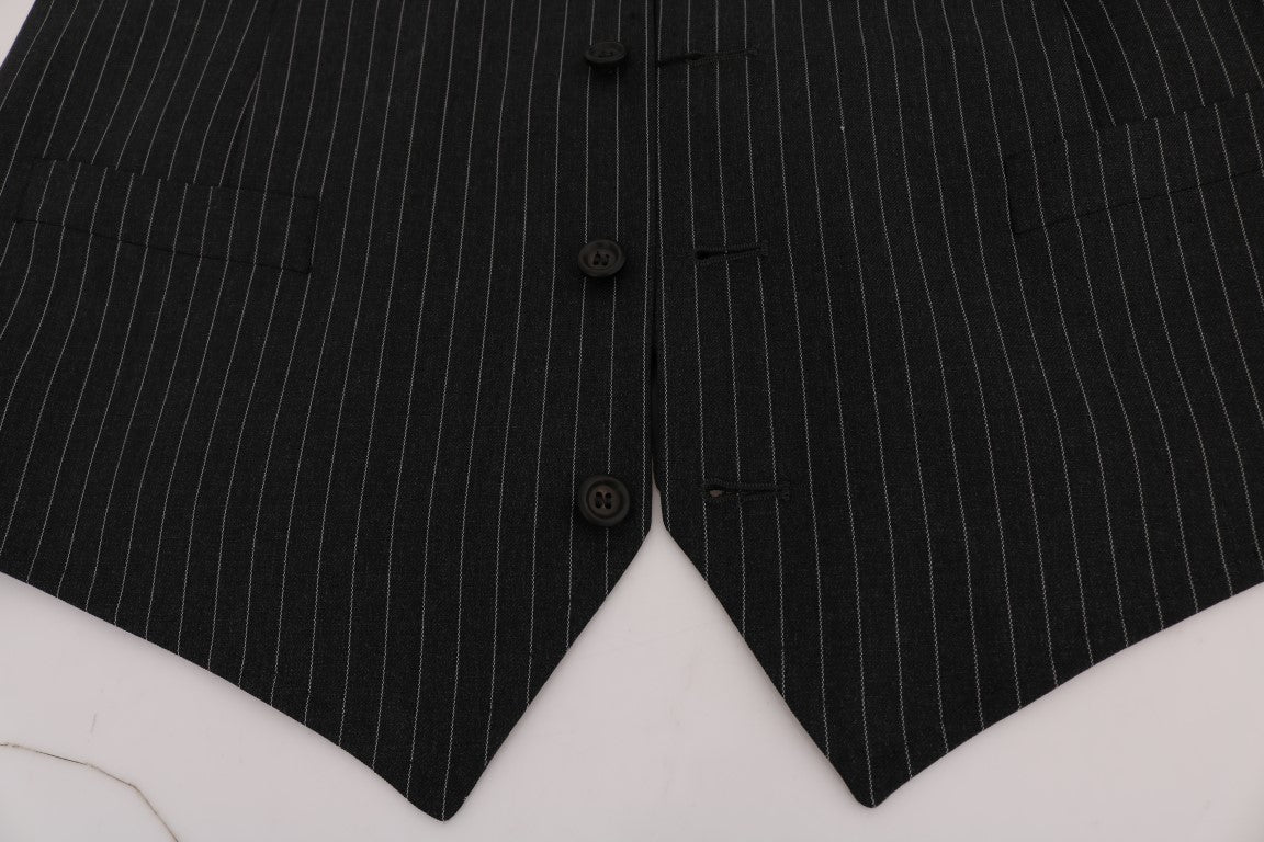 Dolce & Gabbana Graue Stretchweste aus Wolle