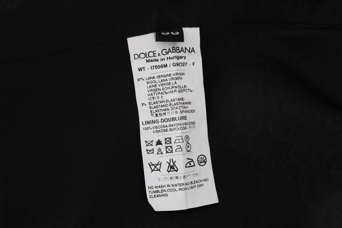 Dolce & Gabbana Schwarze STAFF Wool-Stretch-Weste