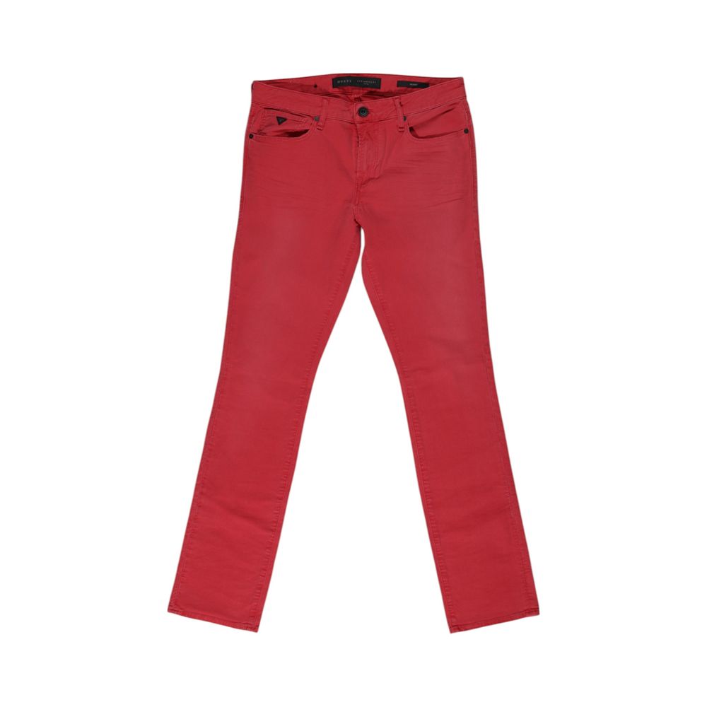 Guess Rote Baumwoll-Skinny-Jeans