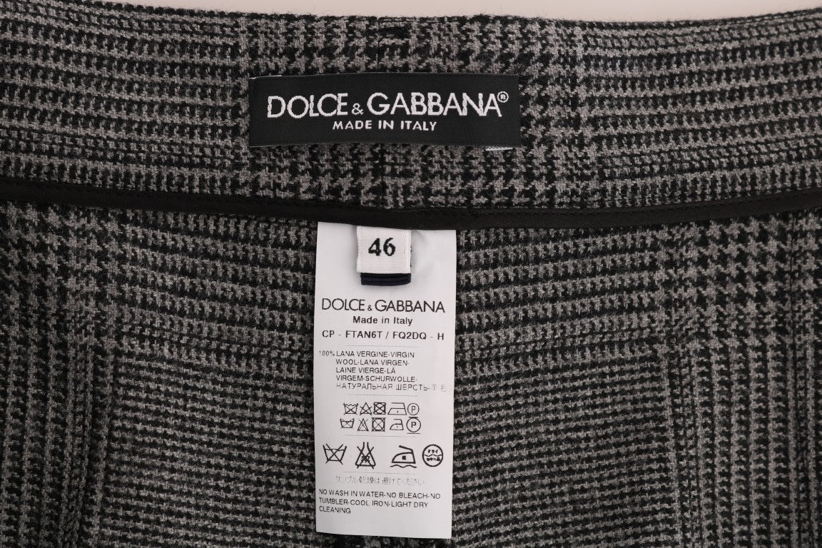 Dolce & Gabbana Graue Caprihose aus Wolle