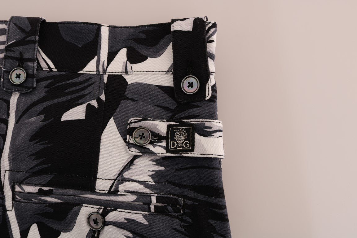 Dolce & Gabbana Graue Bananenblatt-Baumwoll-Hose