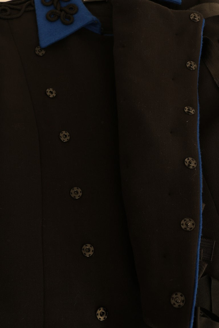 Dolce & Gabbana Trenchcoat aus schwarzer Wolle