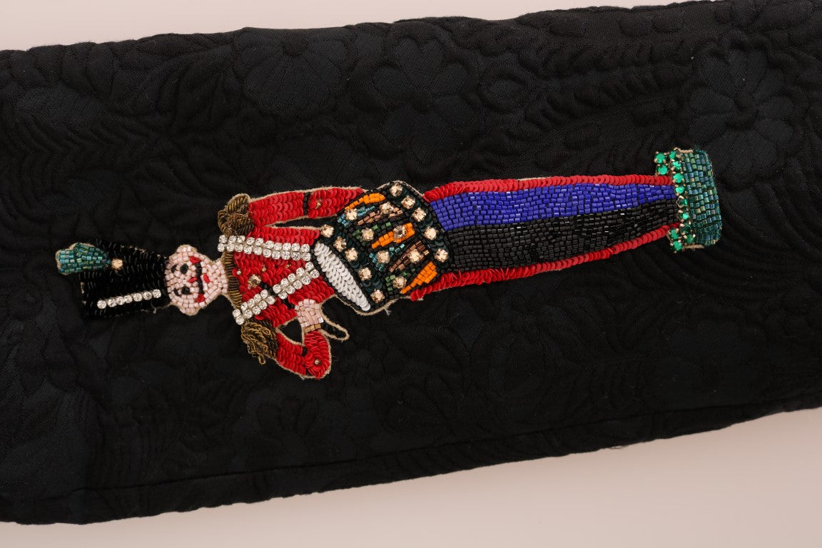 Dolce & Gabbana Schwarze Brokat-Blazer-Jacke