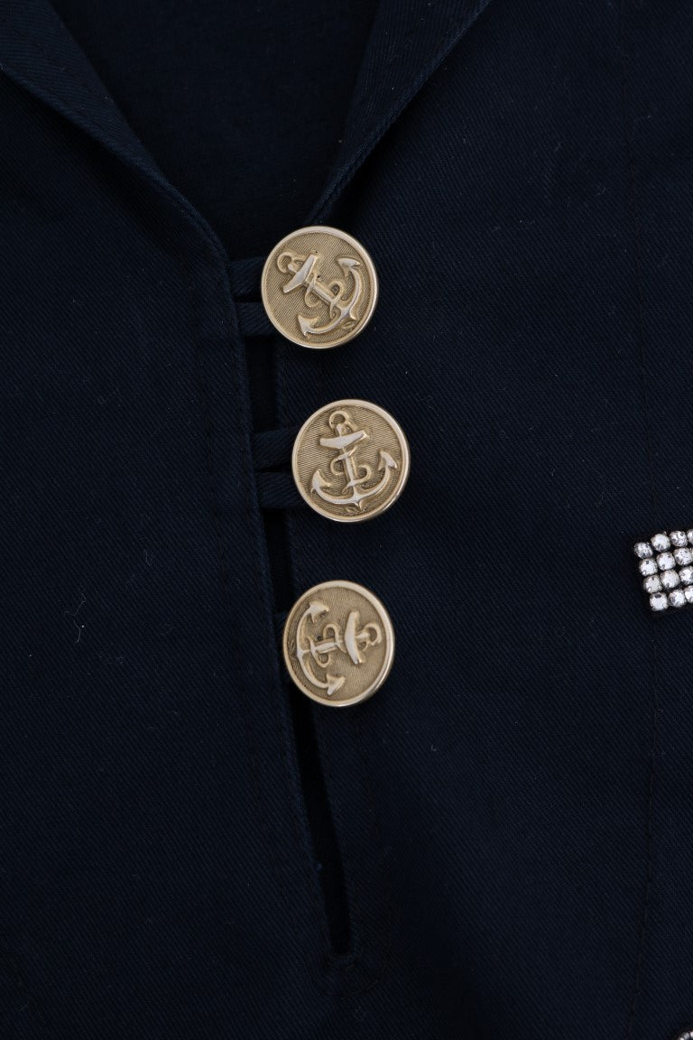 Dolce & Gabbana Blauer Kristall MAMMA Sicily Jacke