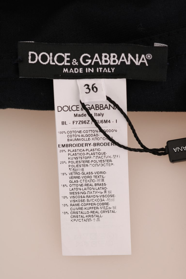 Dolce & Gabbana Blauer Kristall MAMMA Sicily Jacke