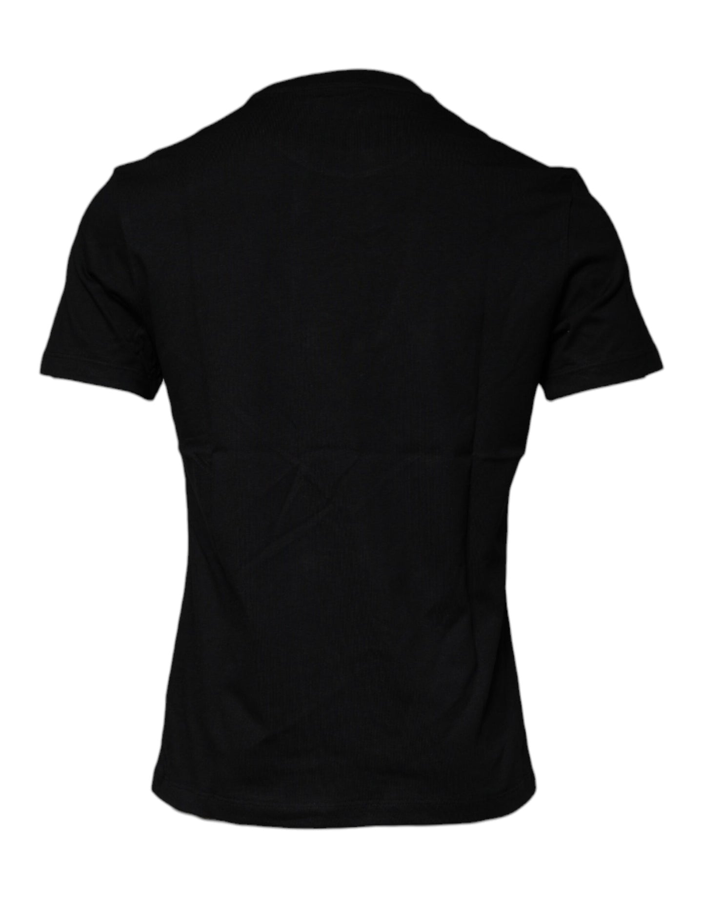 Versace Schwarzes T-Shirt mit Rundhalsausschnitt aus Baumwolle mit Medusa-Druck