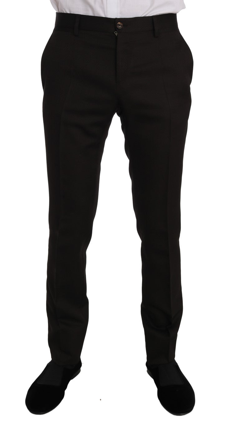 Dolce & Gabbana Braun Wolle Kristall Biene Slim Fit MARTINI