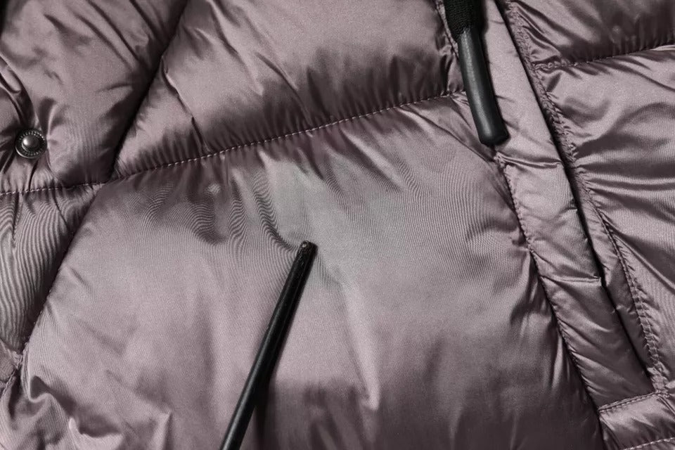 Scervino Street Violett Puffer gesteppt mit Kapuze Frauen Mantel Jacke