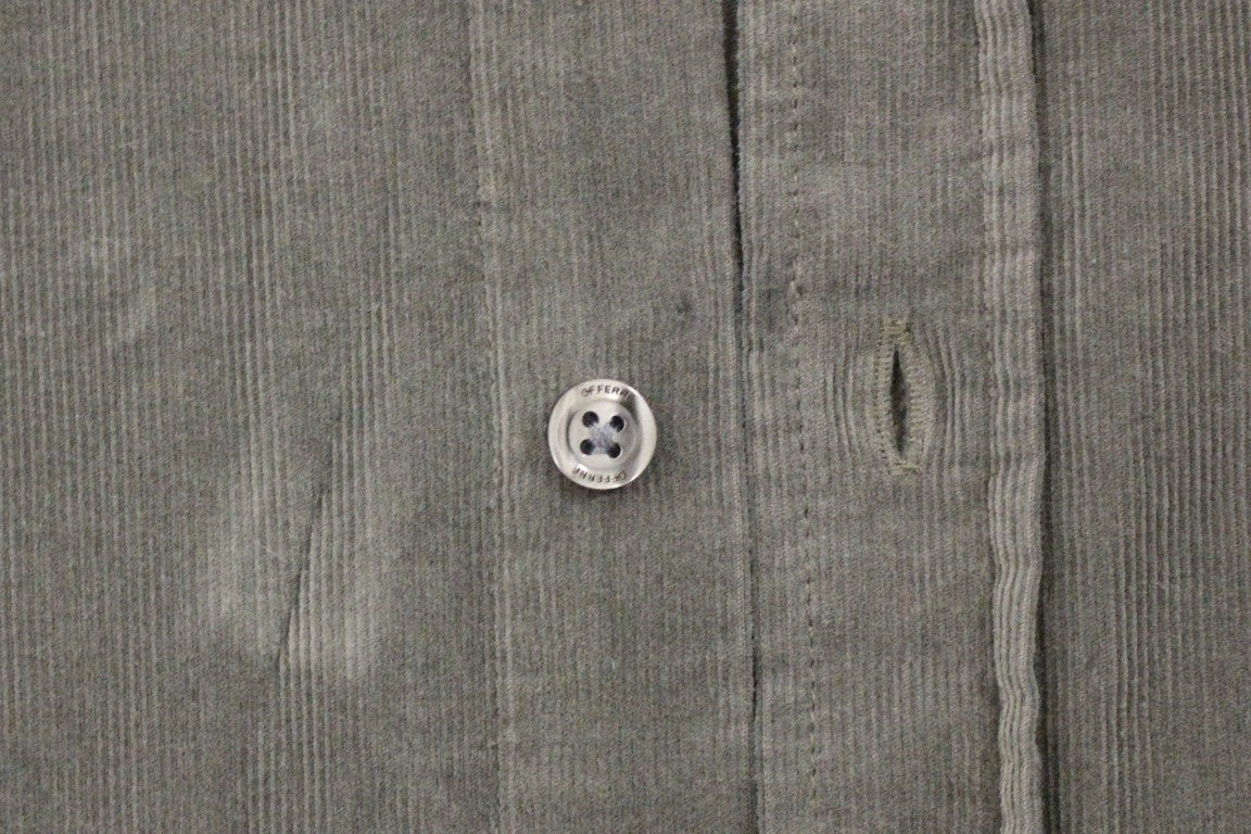 GF Ferre Grünes Freizeithemd aus Baumwolle mit Knopfleiste