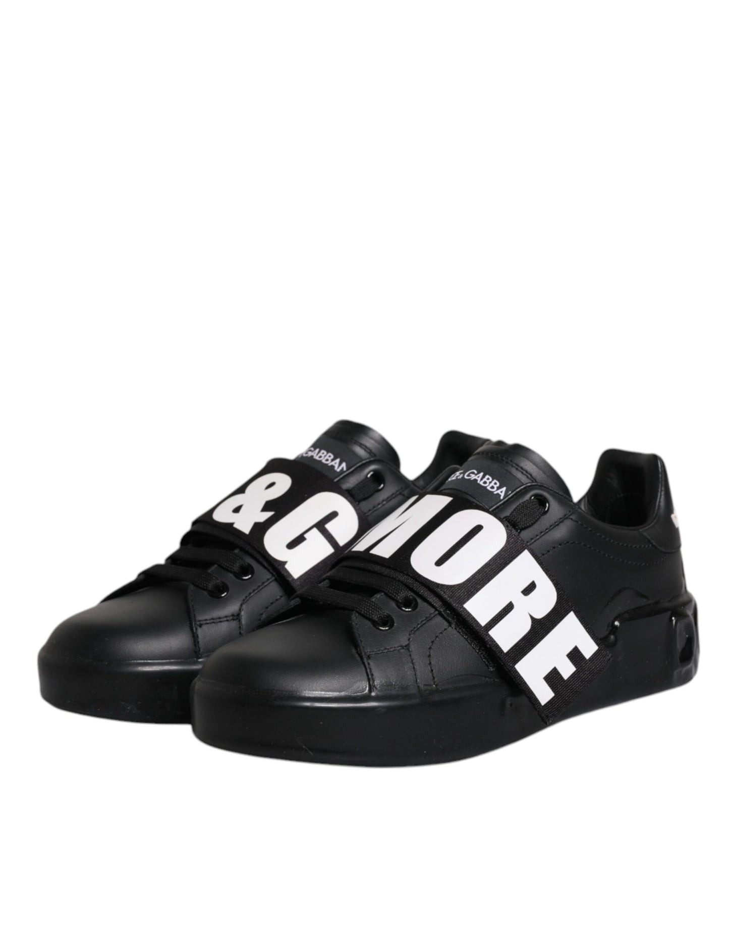 Dolce & Gabbana Schwarz D&G AMORE Low Top Sneakers Schuhe