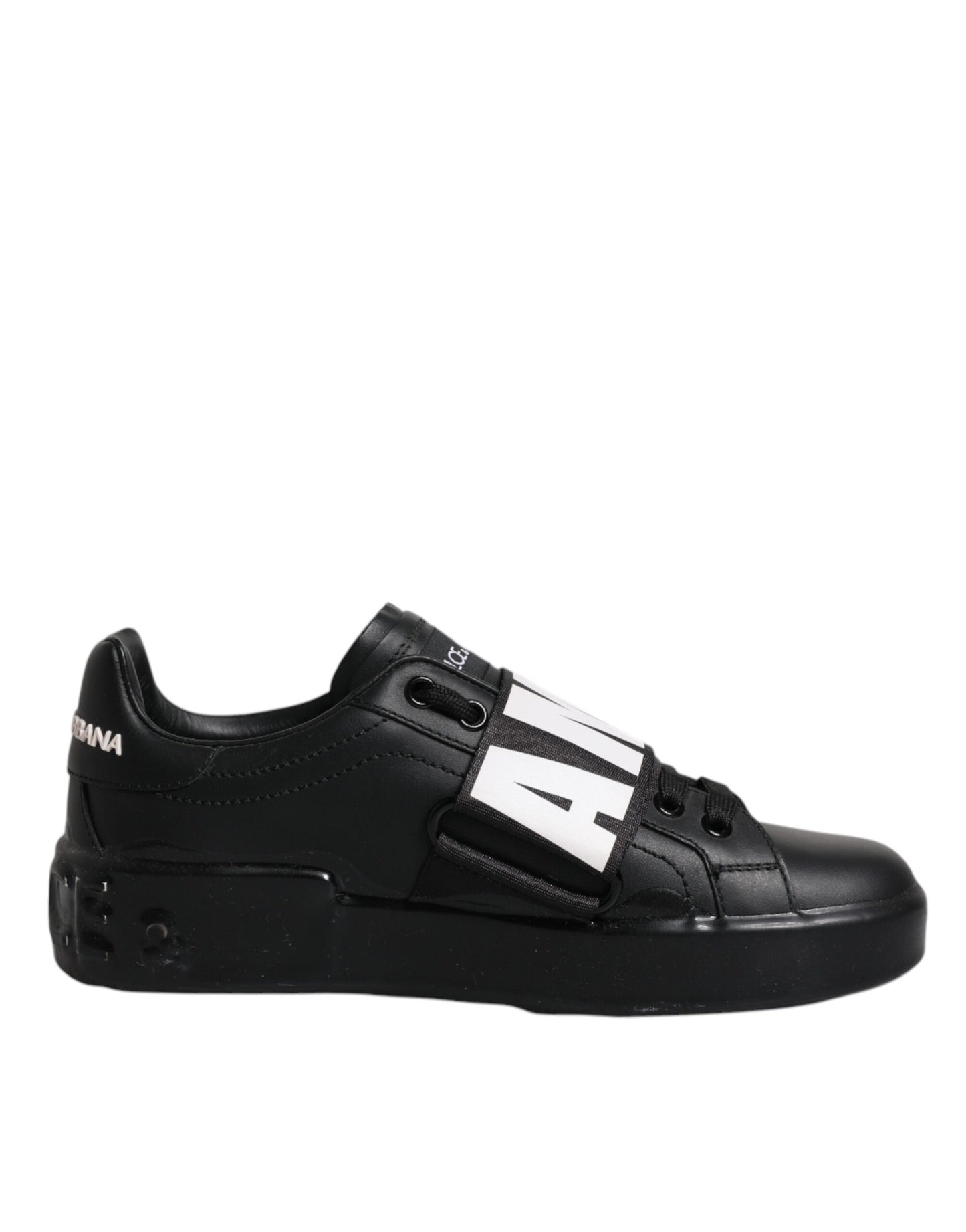 Dolce & Gabbana Schwarz D&G AMORE Low Top Sneakers Schuhe