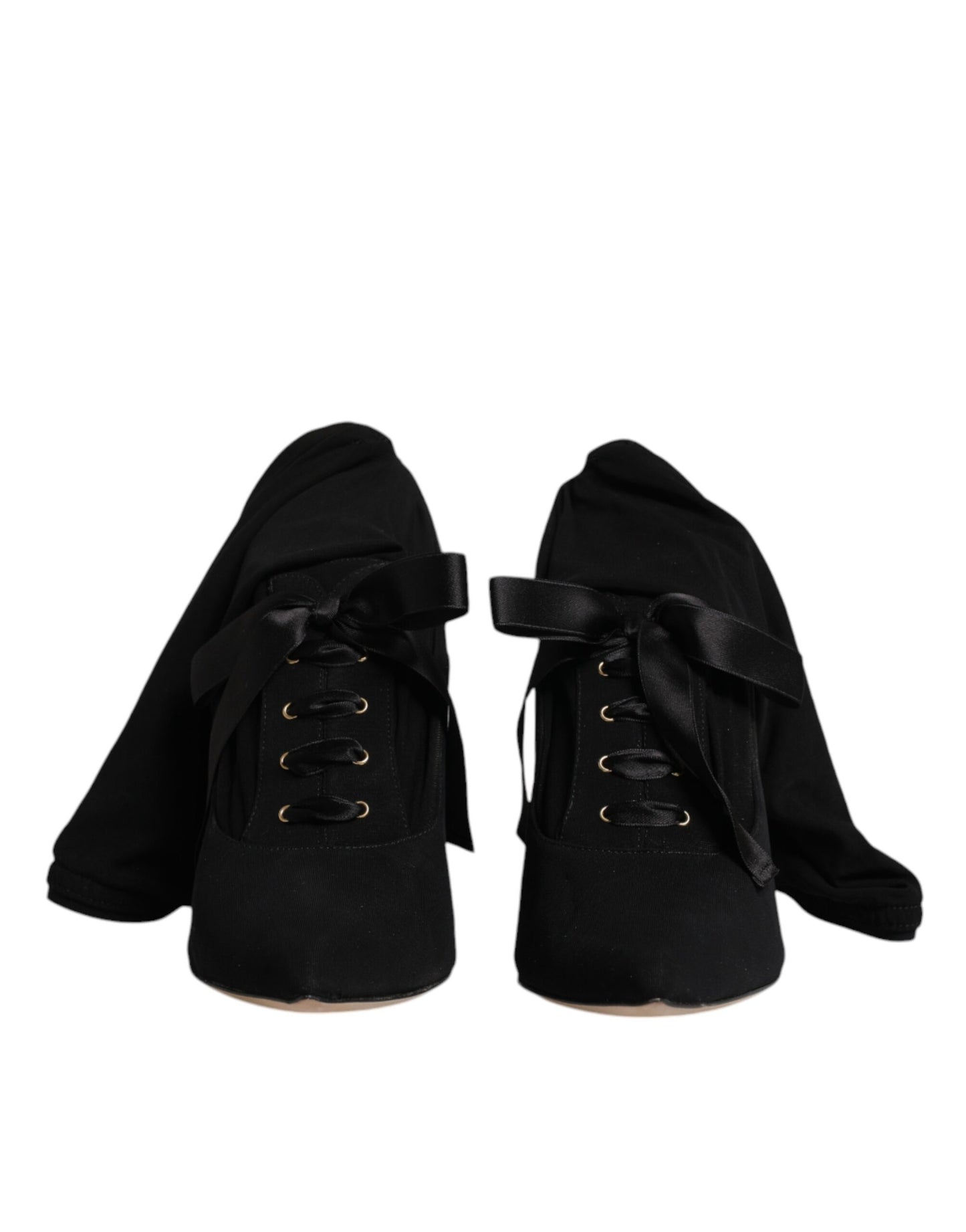 Dolce & Gabbana Schwarz Stiletto Heels Mid Calf Stiefel Schuhe